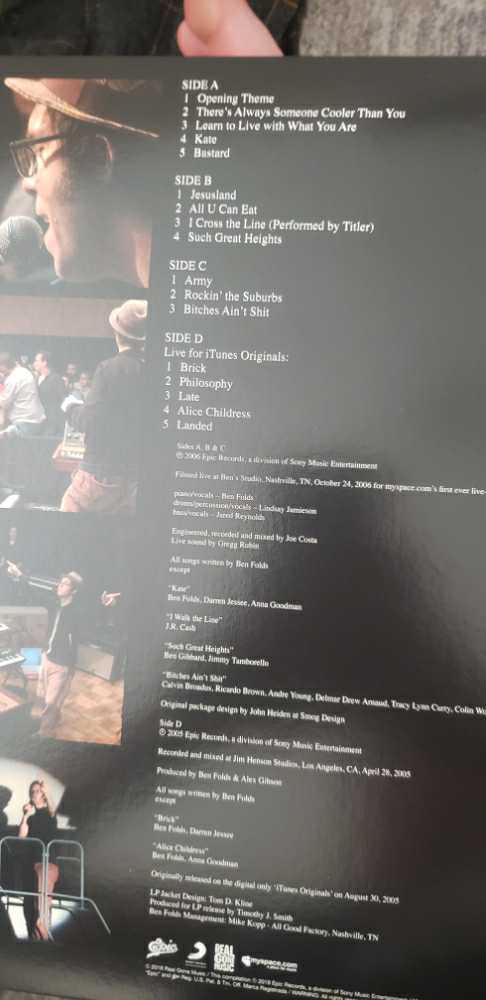 ben folds - live at my space   action figure collectible [Barcode 848064008736] - Main Image 2