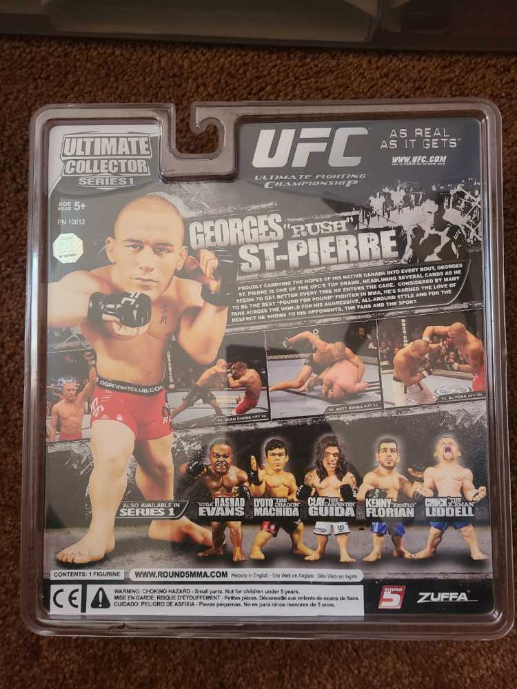UFC Ultimate Collector Round 5 UFC George "Rush” St-pierre  action figure collectible [Barcode 714832000335] - Main Image 2