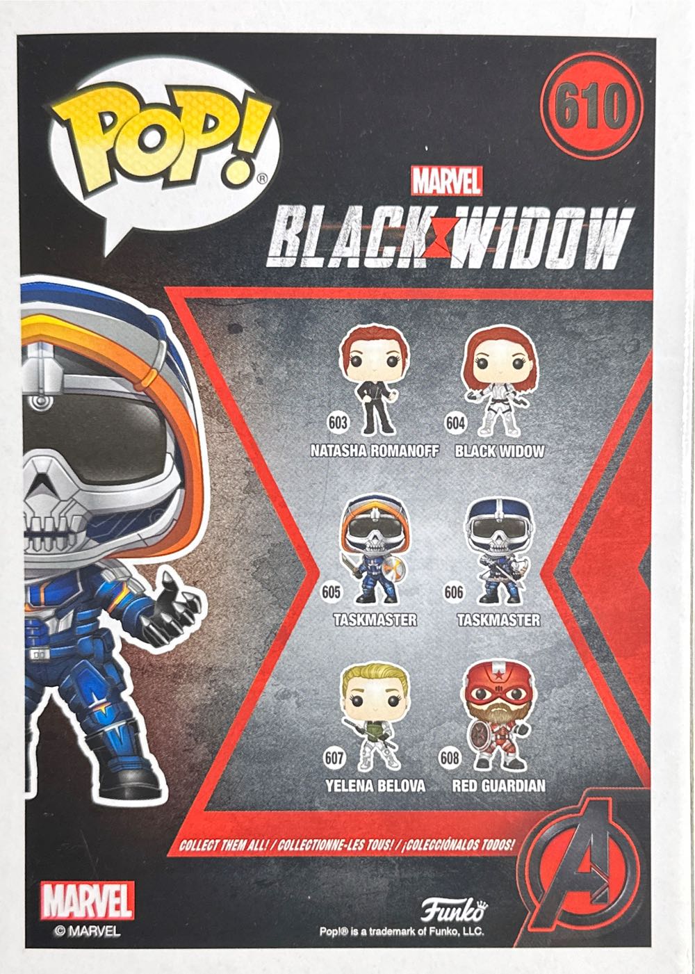 Marvel Widow #610 Taskmaster With Claws Us Exclusive Pop! Marvel Black Widow Taskmaster #610 Walmart Exclusive Nib Free S H - Funko Pop! (MARVEL) action figure collectible [Barcode 889698466882] - Main Image 2