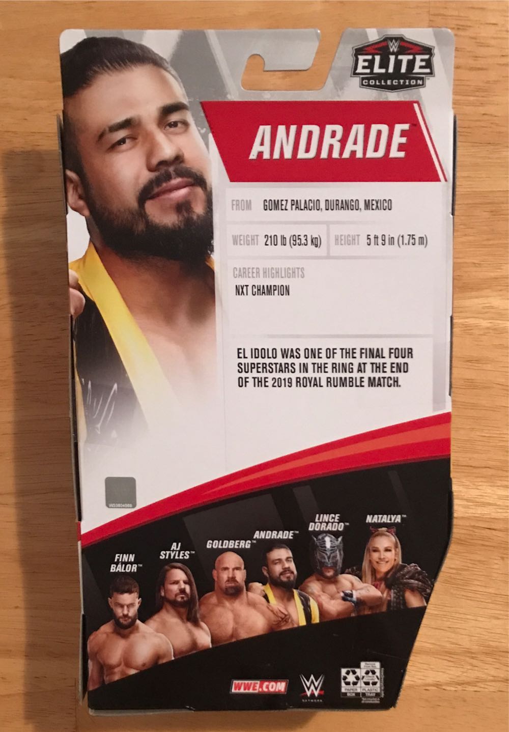 Andrade - Mattel (WWE Elite Series #74) action figure collectible [Barcode 887961830392] - Main Image 2