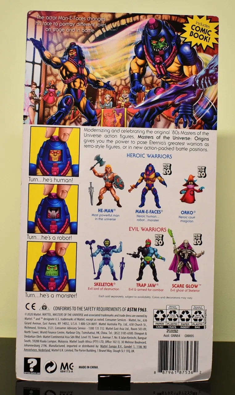 Motu Origins: Man-E-Faces - Mattel (Master Of The Universe: Origins) action figure collectible - Main Image 2