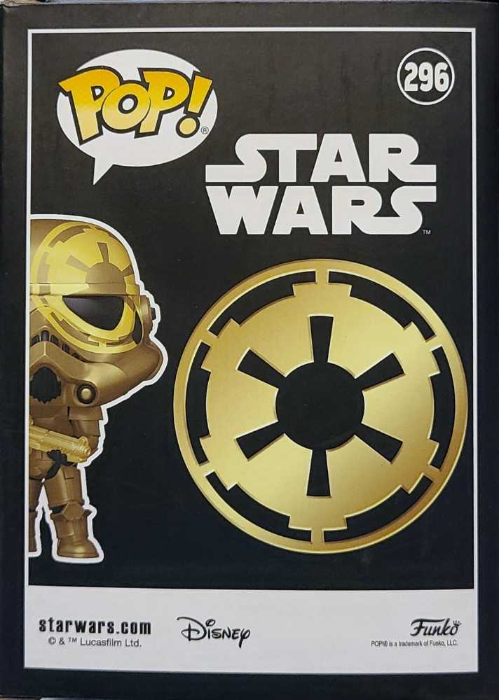 Funko Pop! Movies: Star Wars Golden Stormtrooper (Futura) from Wonder Con 2020 - Funko (Star Wars Target Exclusive) action figure collectible [Barcode 889698542746] - Main Image 2