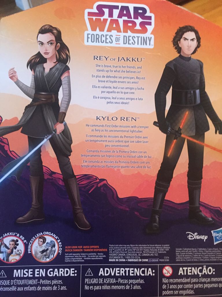 Rey Of Jakku & Kylo Ren - Disney Hasbro (Star Wars Forces of Destiny) action figure collectible - Main Image 2