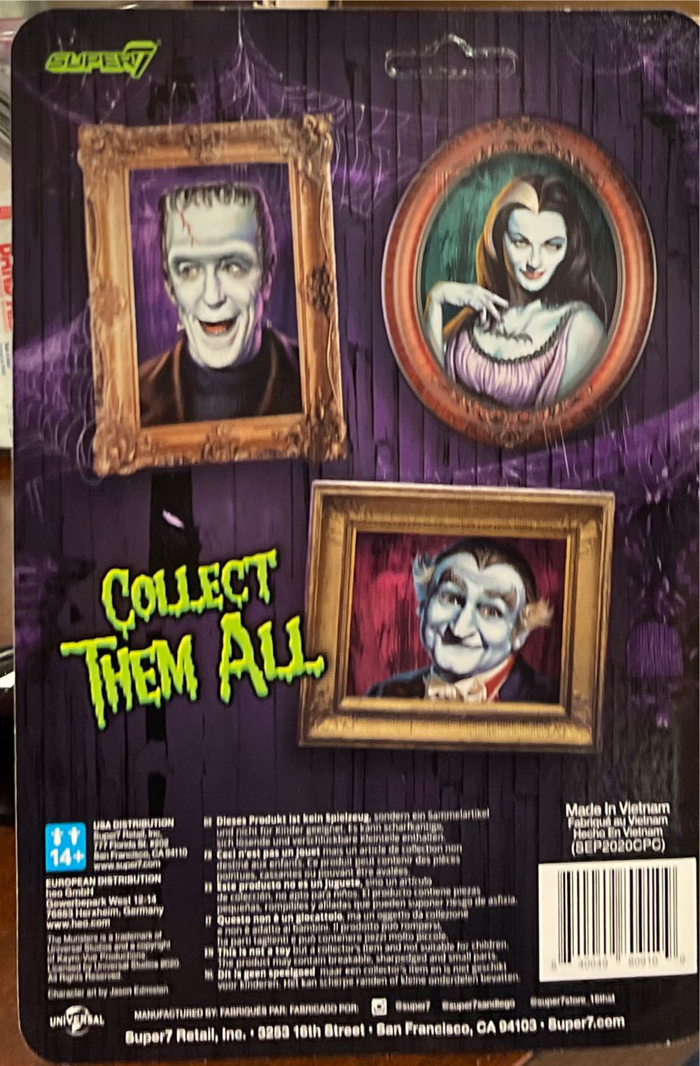 Herman The Munsters Reaction - Super 7 action figure collectible [Barcode 840049809109] - Main Image 2