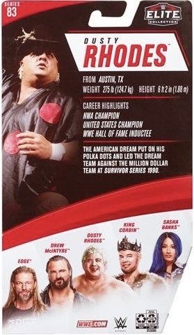 Dusty Rhodes  - Mattel (Elite Collection 83) action figure collectible [Barcode 887961921892] - Main Image 2