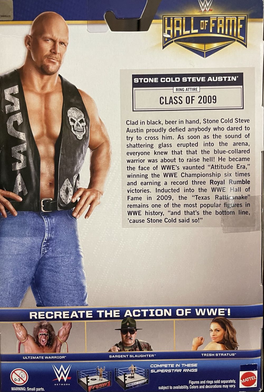 WWE Elite Collection Hall of Fame “Stone Cold” Steve Austin - Mattel (Pro Wrestling) action figure collectible [Barcode 887961099775] - Main Image 2