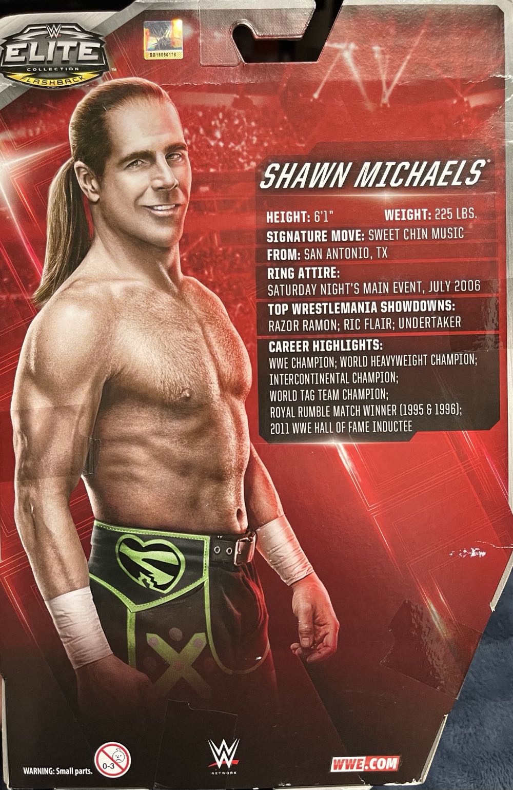 WWE Elite Collection Flashback Series Shawn Michaels - Mattel (Pro Wrestling) action figure collectible [Barcode 887961354027] - Main Image 2