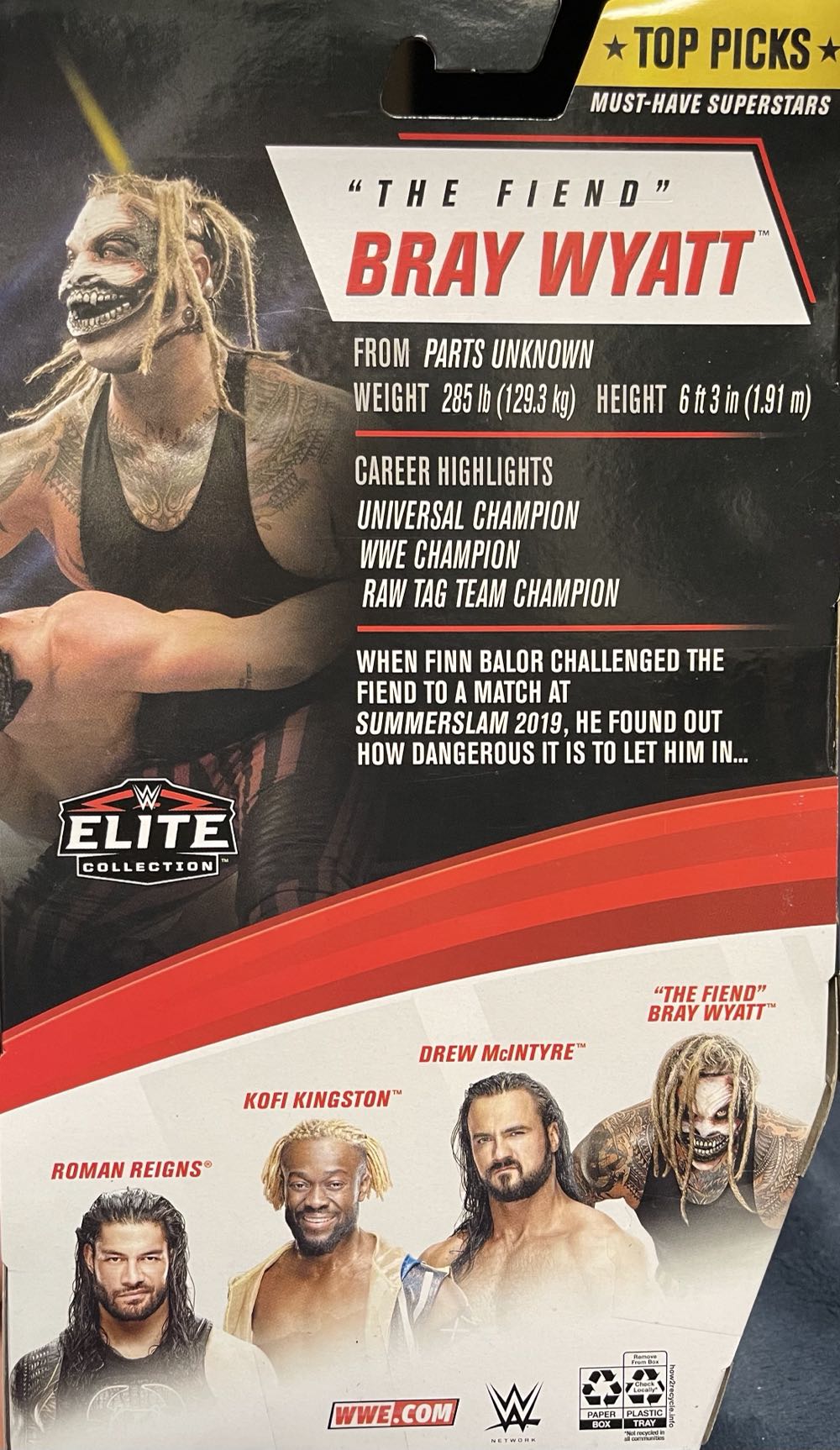 WWE Elite Collection Top Picks “The Fiend” Bray Wyatt - Mattel (Pro Wrestling) action figure collectible [Barcode 887961984149] - Main Image 2