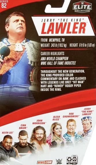 Jerry “The King” Lawler (Elite) - Mattel Wwe (WWE) action figure collectible [Barcode 887961922066] - Main Image 2