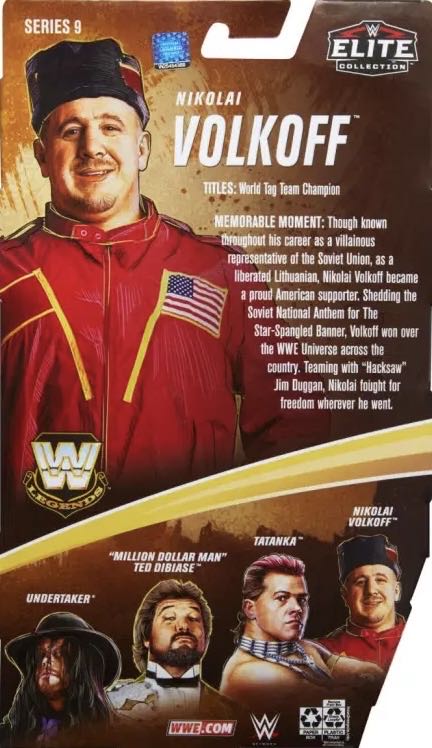 Nikolai Volkoff Elite Target Series 9 - Mattel - WWE (WWE Elite Collection - Legends Series 9) action figure collectible [Barcode 887961948172] - Main Image 2