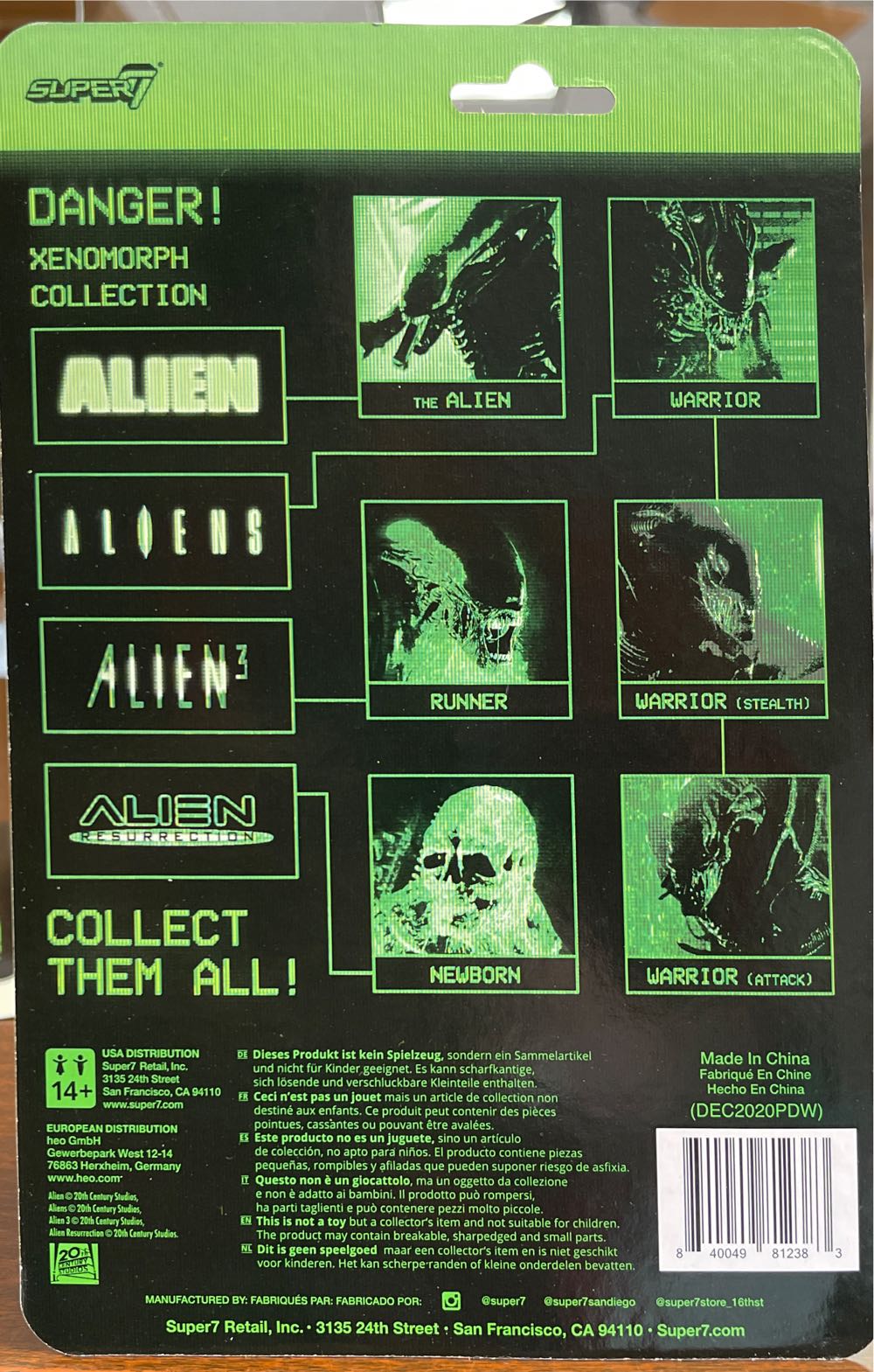 Xenomorph Alien Runner - Super7 (Alien 3) action figure collectible [Barcode 840049812383] - Main Image 2