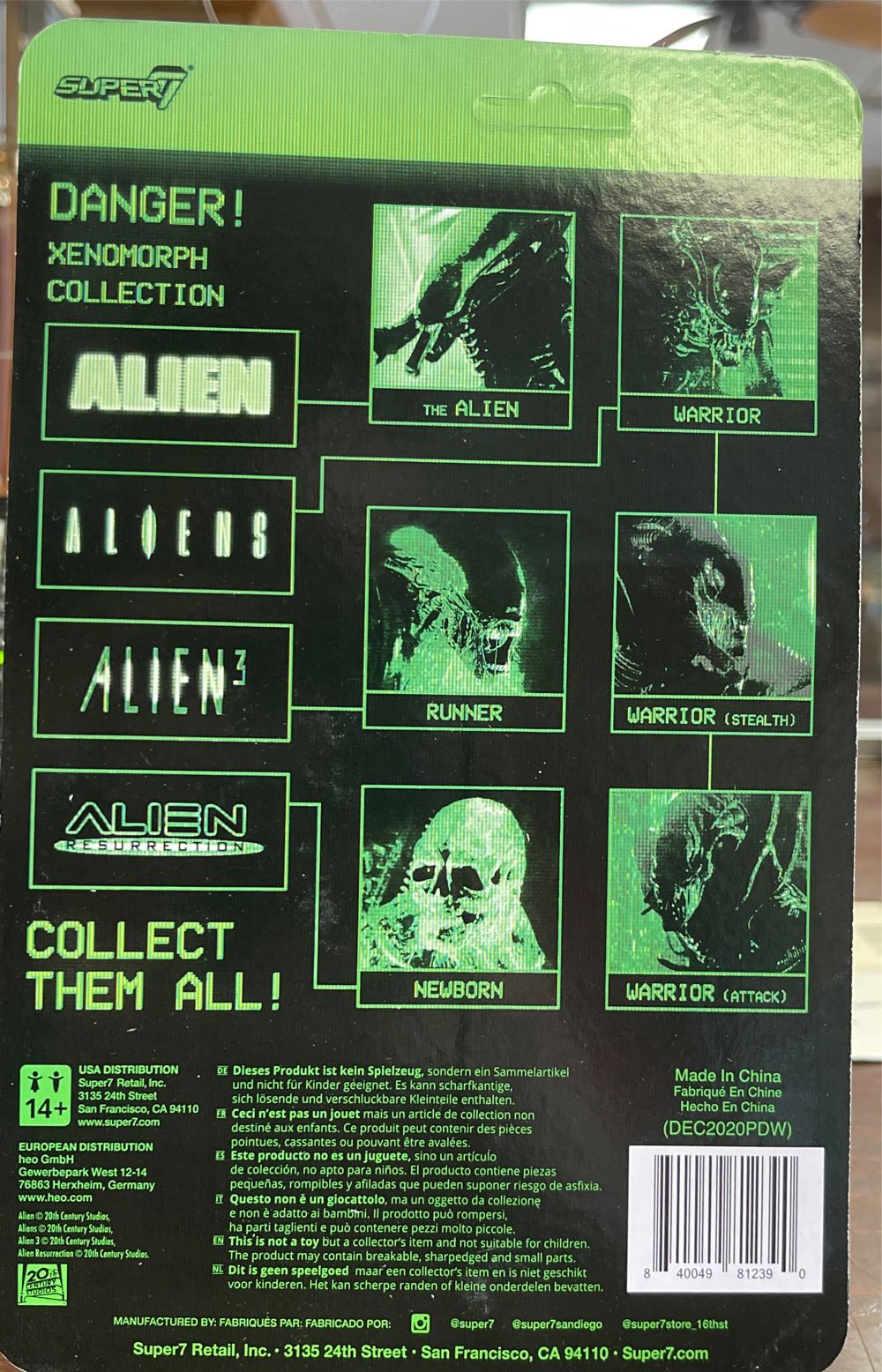 Xenomorph Alien Newborn - Super7 (Alien: Resurrection) action figure collectible [Barcode 840049812390] - Main Image 2