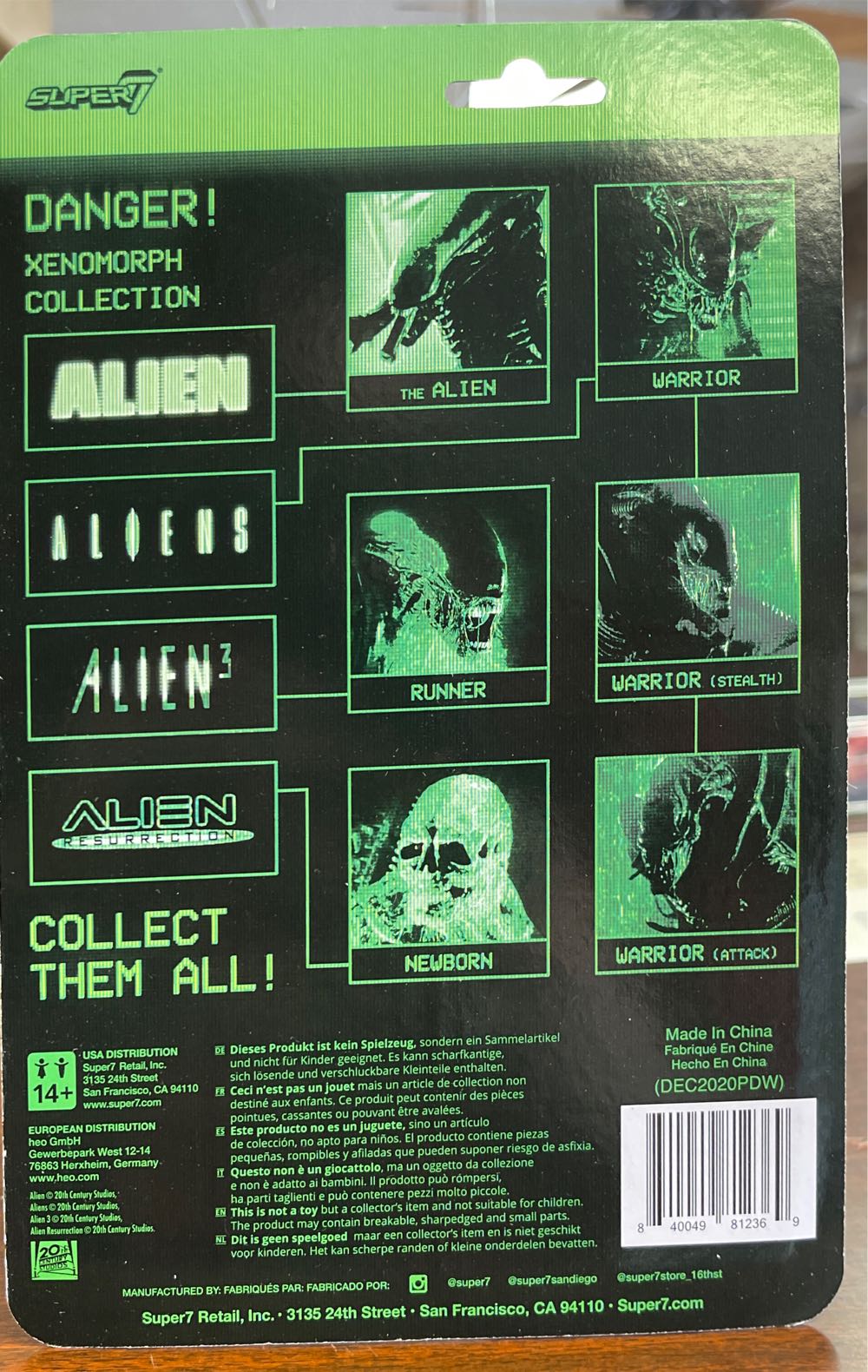 Alien Warrior (Attack) - Super7 (Aliens) action figure collectible [Barcode 840049812369] - Main Image 2