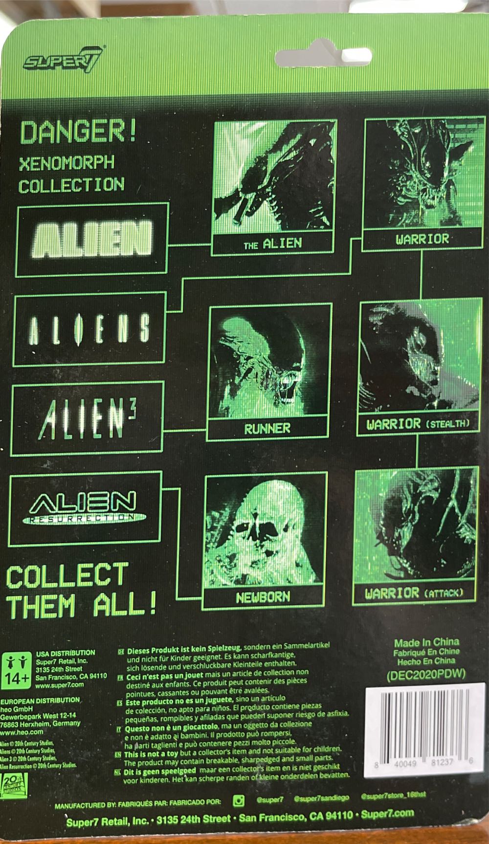 Xenomorph Alien Warrior (Stealth) - Super7 (Aliens) action figure collectible [Barcode 840049812376] - Main Image 2
