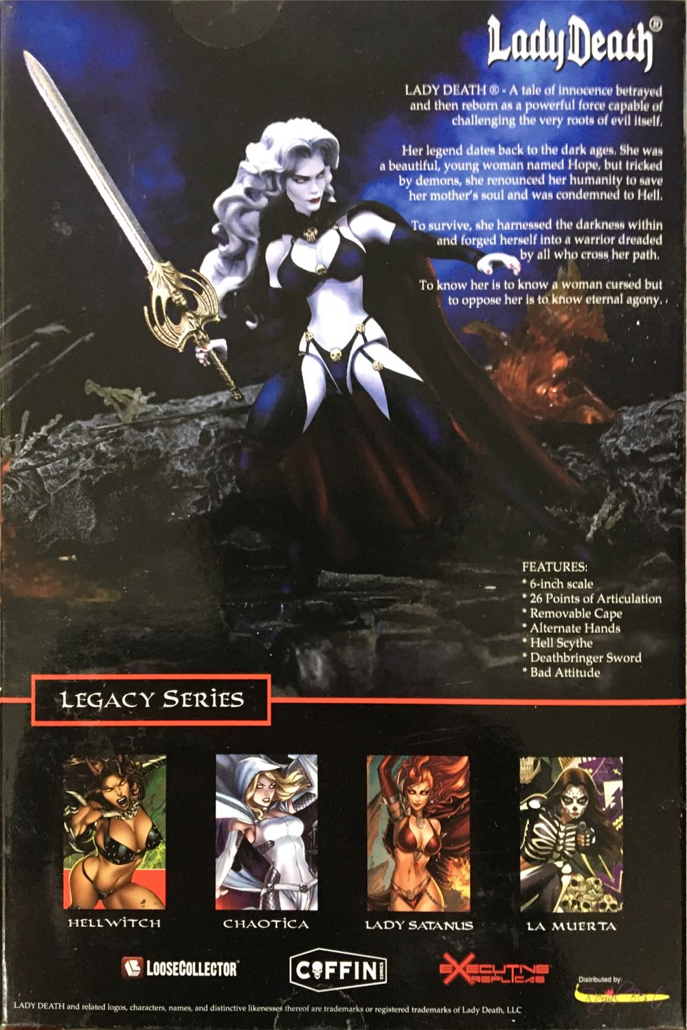 Chaos Comics Lady Death Legacy Series: Lady Death - Coffin Comics (Lady Death Legacy Series) action figure collectible [Barcode 614614988946] - Main Image 2