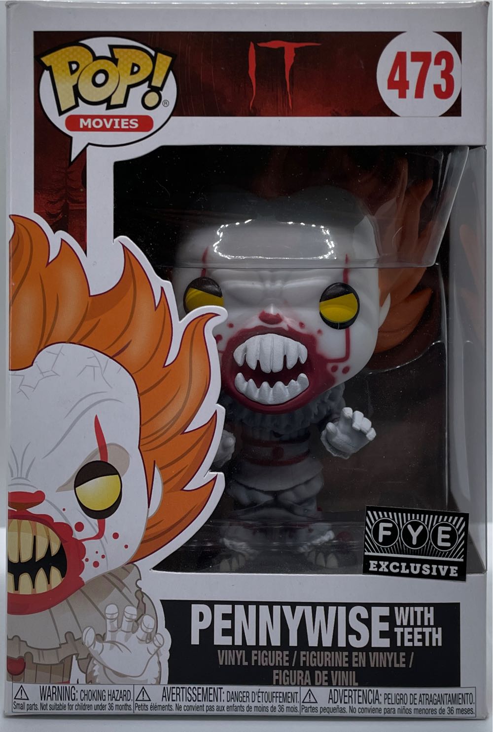 Pennywise With Teeth (FYE Exclusive) - Funko (IT) action figure collectible [Barcode 889698224116] - Main Image 2