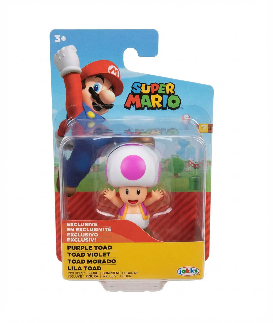Toad Purple - Jakks Pacific, Inc (Super Mario 2.5) action figure collectible [Barcode 192995406223] - Main Image 2
