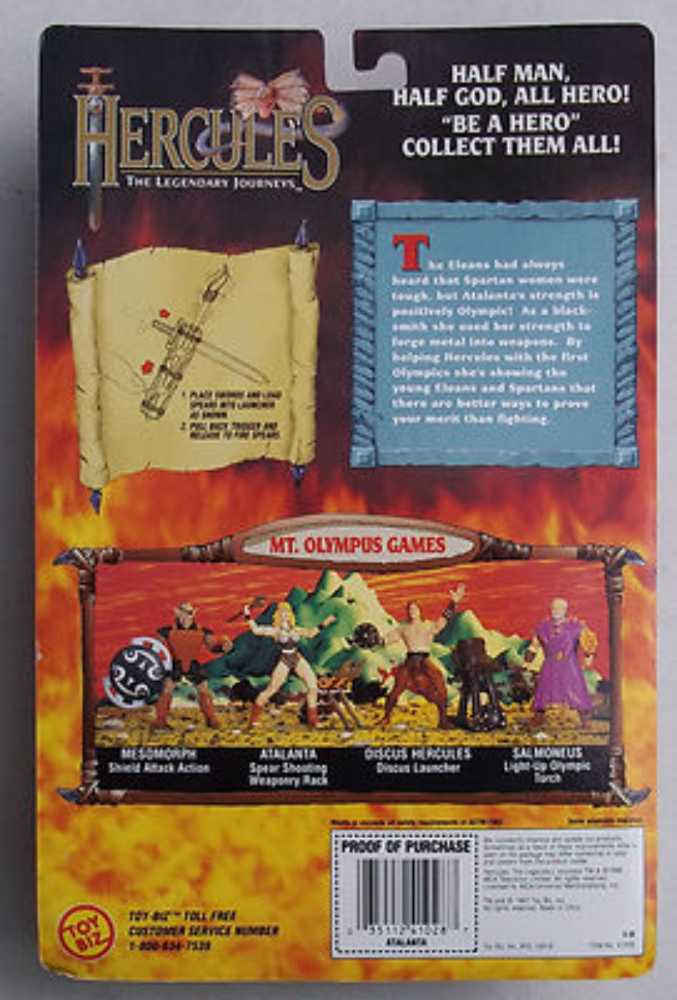 ToyBiz Legendary Hercules The Legendary Journeys Mt Olympus Games Atalanta Spear Shooting Weaponry Pack  action figure collectible [Barcode 035112410287] - Main Image 3