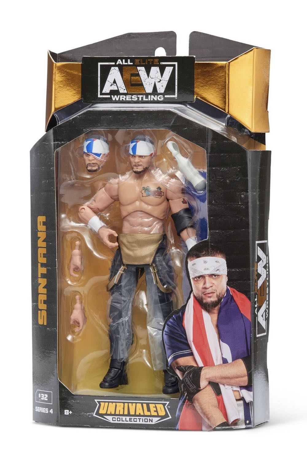 Santana - Jazwares (AEW Unrivaled Series 4) action figure collectible [Barcode 191726377276] - Main Image 2