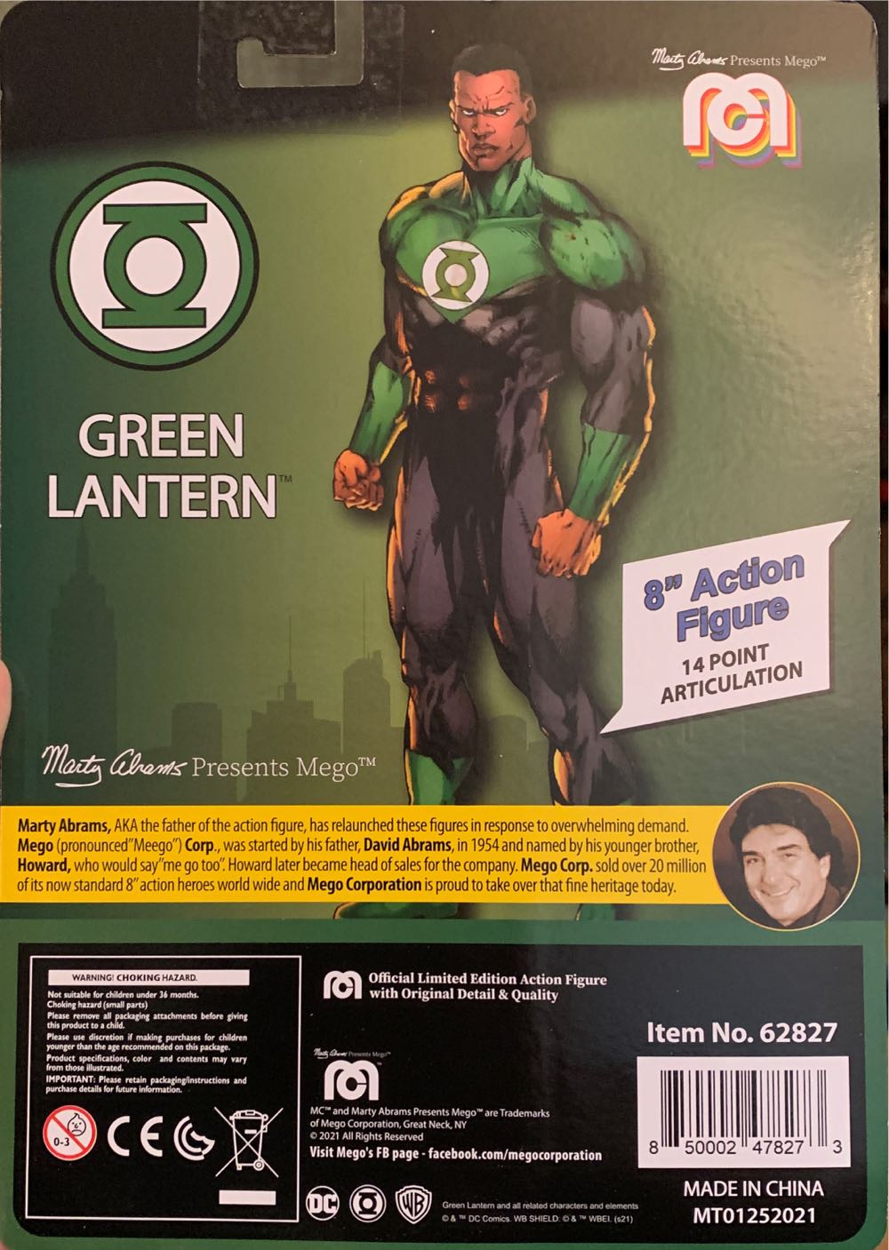 Mego DC - Green Lantern (John Stewart) - Mego Corp (Justice League) action figure collectible [Barcode 850002478273] - Main Image 2