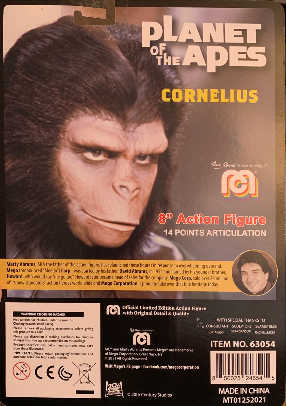 Mego Planet Of The Apes - Cornelius - Mego (Planet Of The Apes) action figure collectible [Barcode 850025246545] - Main Image 2