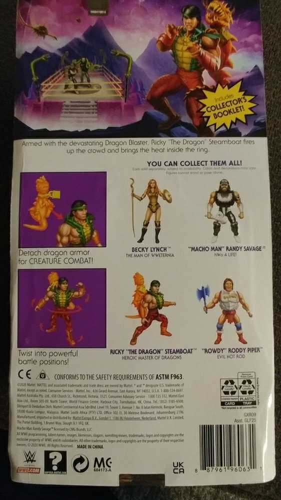 Ricky “The Dragon” Steamboat MOTU - Mattel (Masters Of The WWE Universe Wave 5) action figure collectible [Barcode 887961960631] - Main Image 2