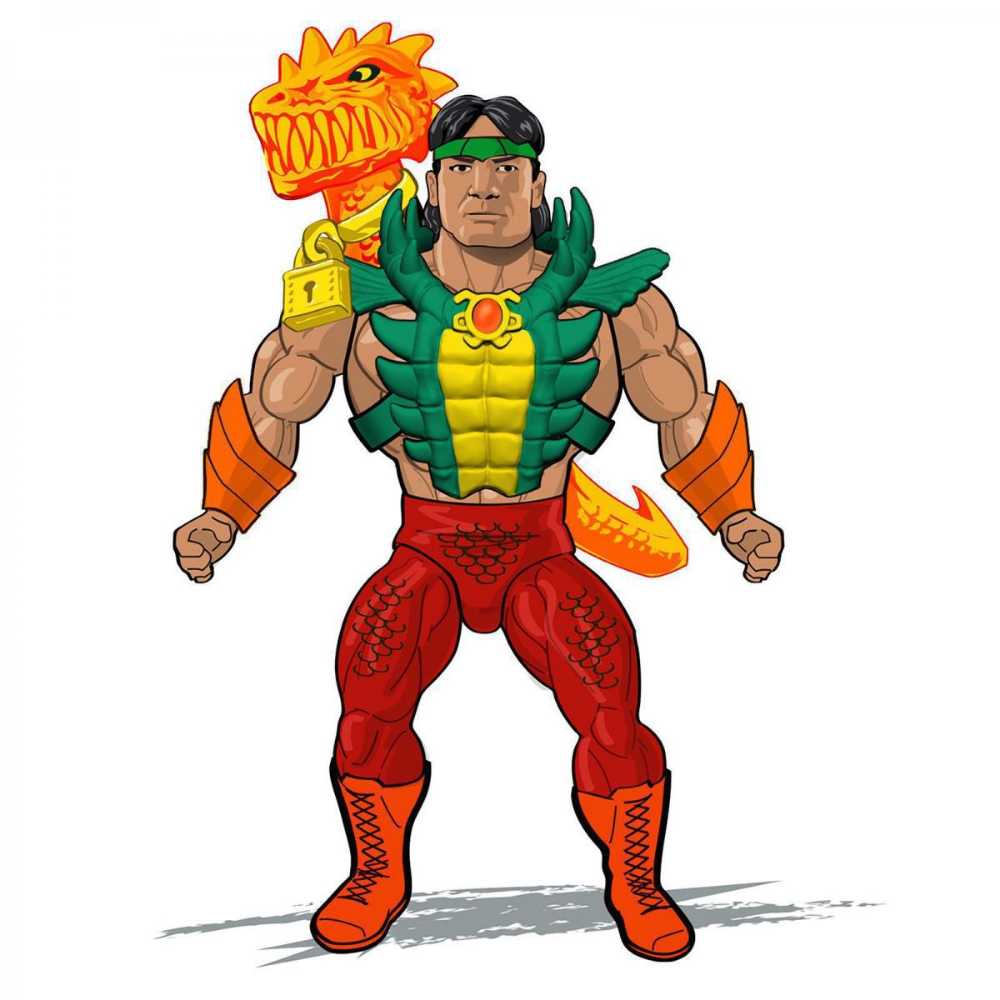 Ricky “The Dragon” Steamboat MOTU - Mattel (Masters Of The WWE Universe Wave 5) action figure collectible [Barcode 887961960631] - Main Image 3