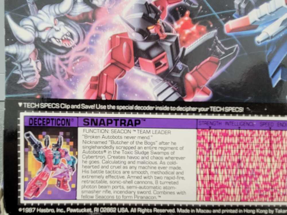 Snaptrap - Hasbro (The Transformers) action figure collectible [Barcode 038976056998] - Main Image 3