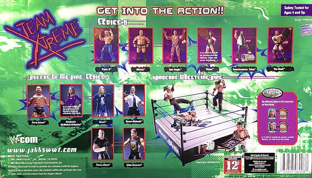 WWF Team Xtreme - Matt Hardy, Jeff Hardy and Lita - Jakks Pacific (Pro Wrestling) action figure collectible [Barcode 039897960081] - Main Image 2