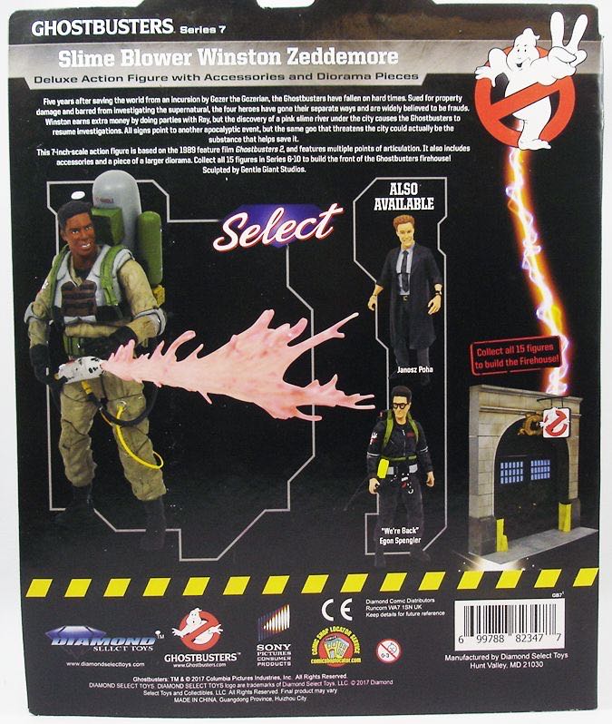 “Slime-blower” Winston Zeddemore - Diamonds Select (Ghosbusters 2) action figure collectible [Barcode 699788823477] - Main Image 2
