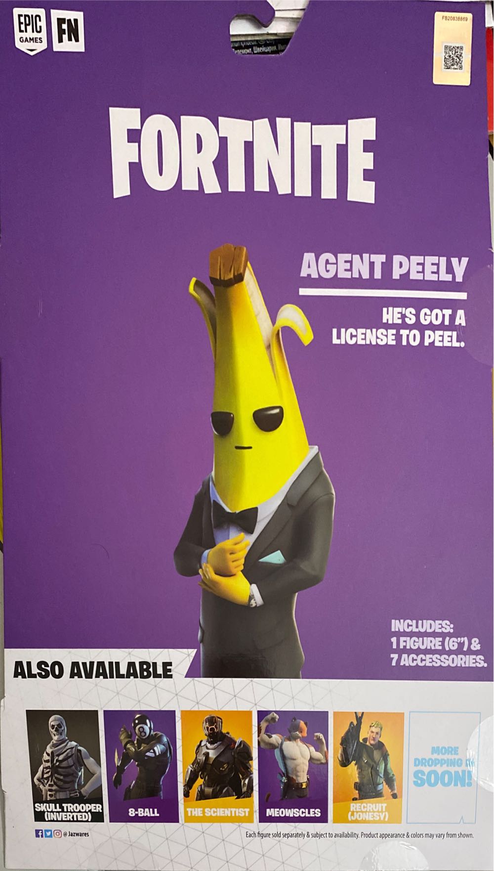 Agent Peely - Jazwares (Fortnite Legendary Series) action figure collectible [Barcode 191726389996] - Main Image 2