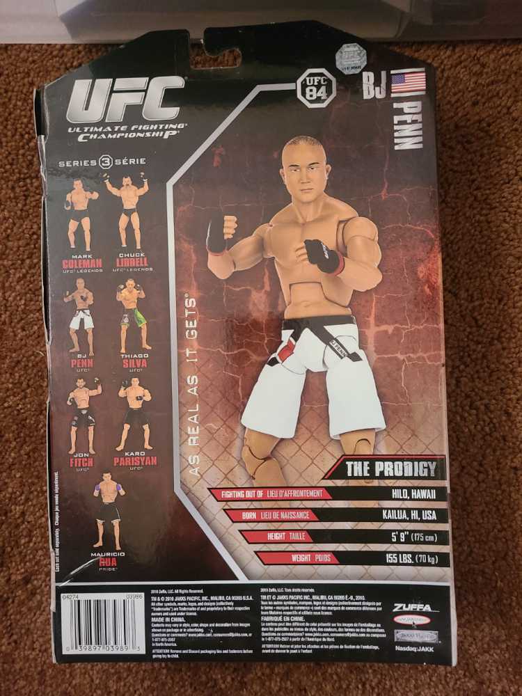Jakks Pacific UFC Collection B.J. Penn  action figure collectible [Barcode 039897039893] - Main Image 3