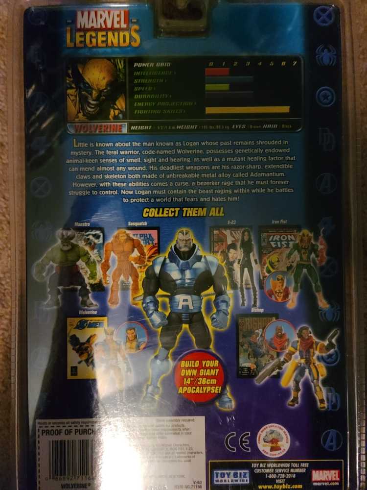Wolverine (Astonishing X-Men) - Toy Biz (Marvel Legends) action figure collectible [Barcode 86892711] - Main Image 2