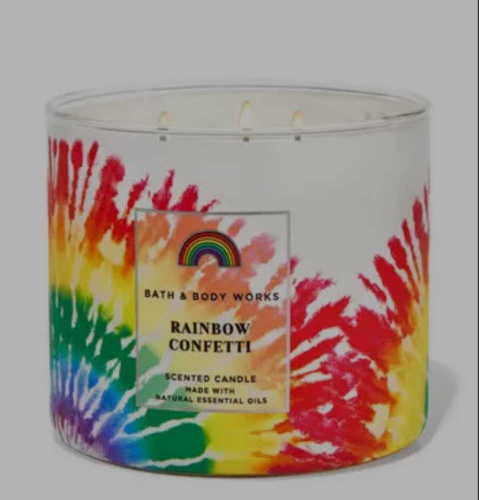 CANDLE: Pride Month Bath & Body Works Rainbow Confetti - Bath & Bodyworks Candle (Pride Month Candle) action figure collectible [Barcode 667554738263] - Main Image 3