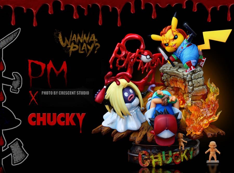 Pikachu Chucky And Jynx Resin Statue - Crescent Studios action figure collectible - Main Image 1