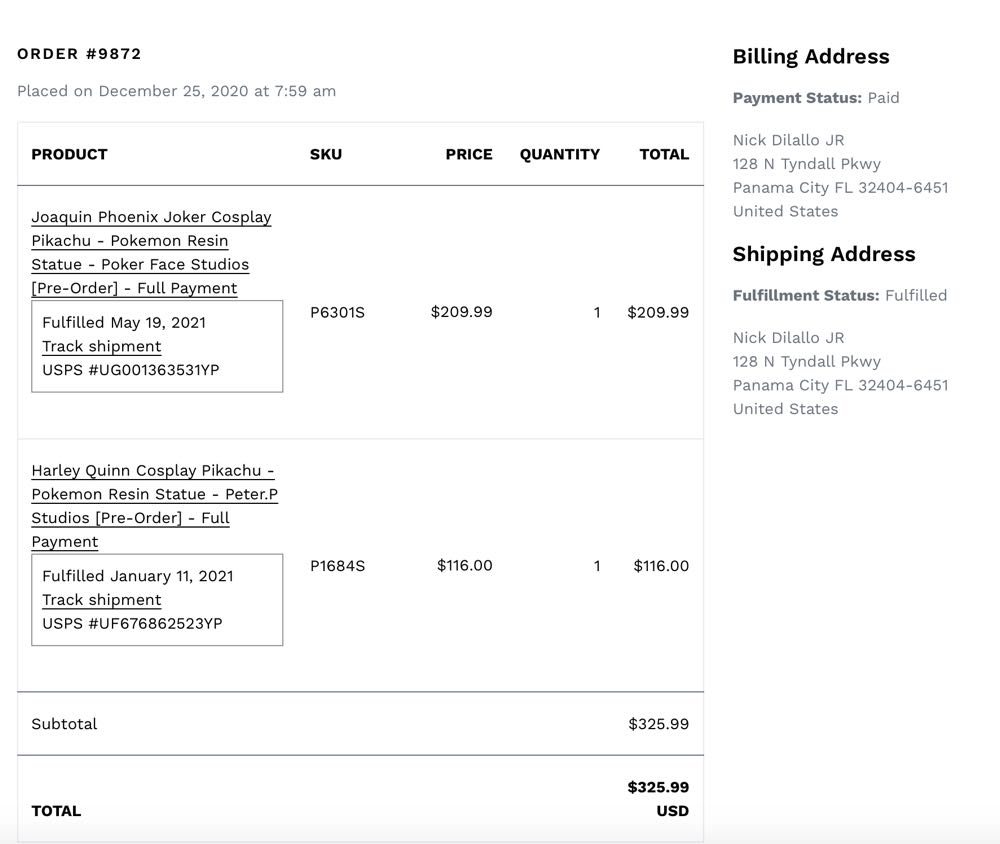 Pikachu Joaquin Joker Resin Statue - Poker Face Studios action figure collectible - Main Image 2