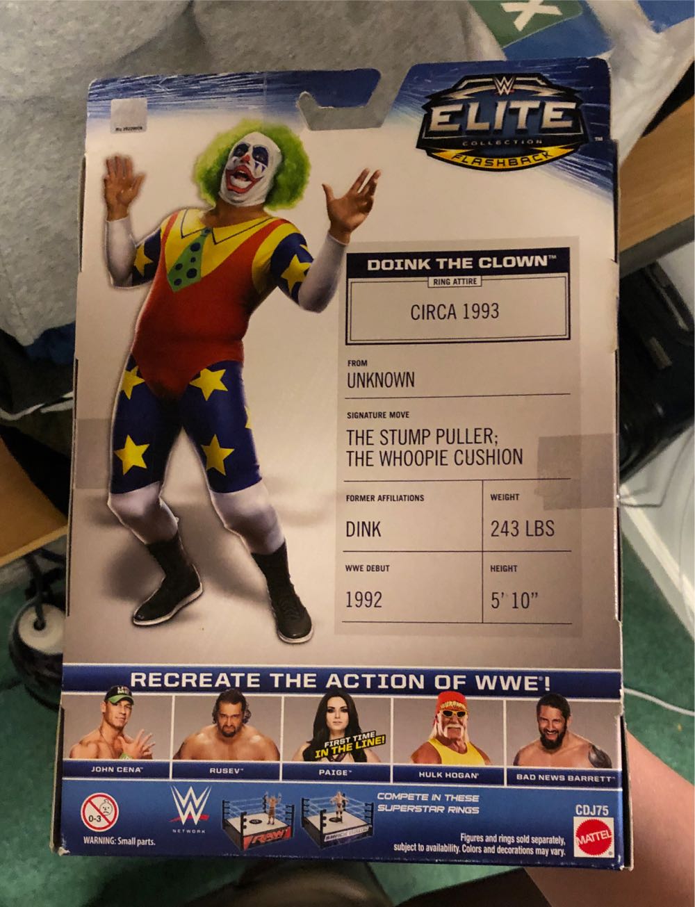 Mattel WWE Elite Collection Flashback Series 34 Doink The Clown First Time In Line  - Mattel (Elite Collection) action figure collectible [Barcode 887961042689] - Main Image 3