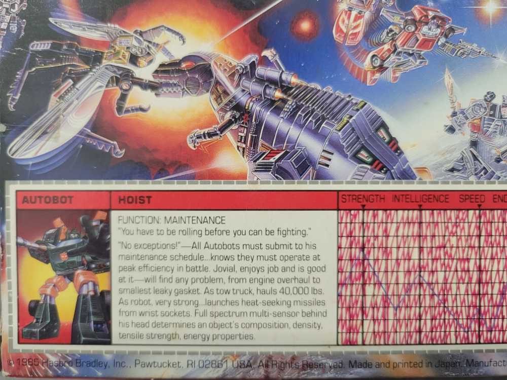 Hoist 1st Boxed 1985 Cars - Hasbro (1985) action figure collectible - Main Image 3