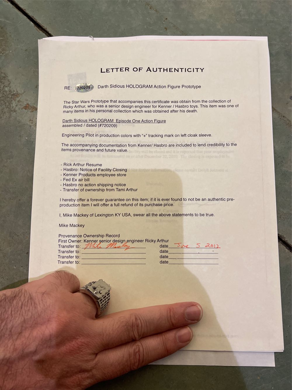 Darth Sidius Hologram Prototype - Kenner/Hasbro action figure collectible - Main Image 2