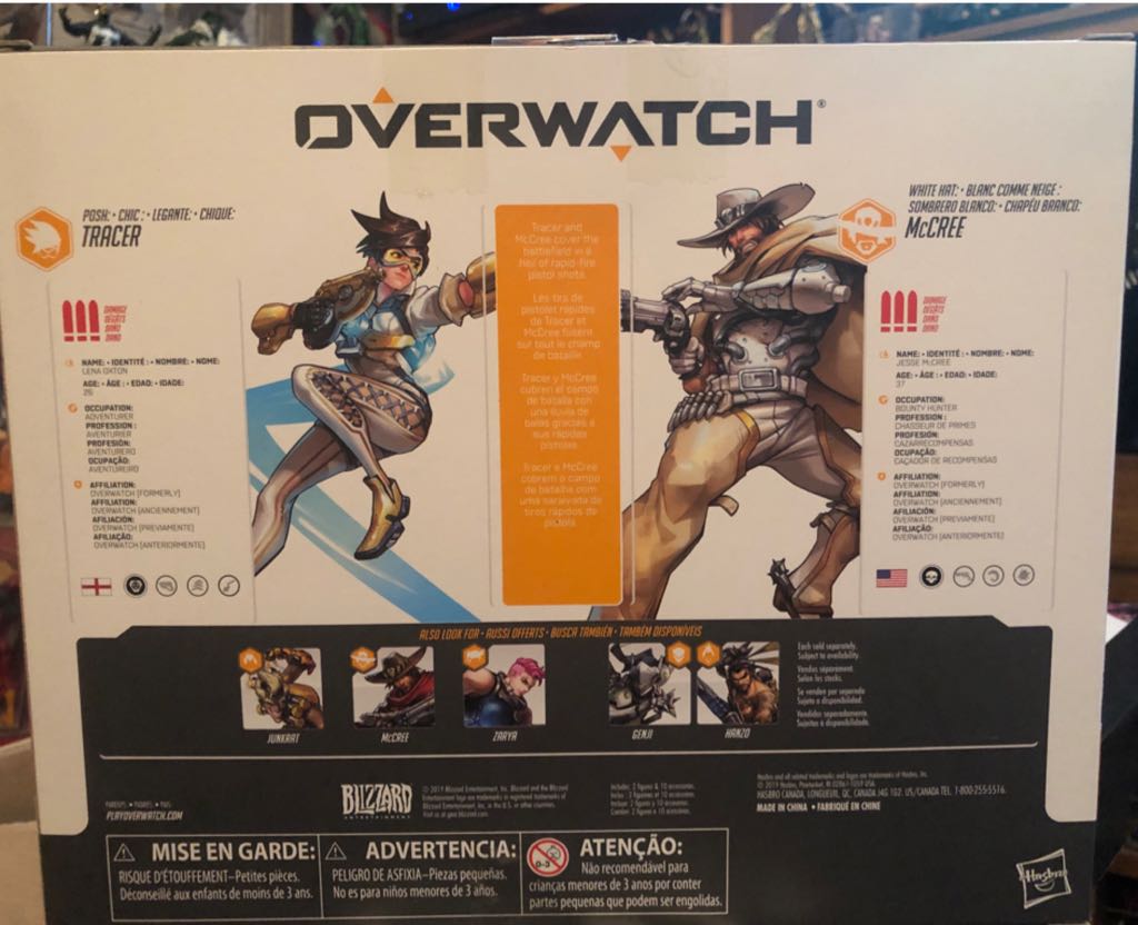 Tracer (Posh) & McCree (White Hat) - Hasbro (Overwatch) action figure collectible [Barcode 630509841356] - Main Image 2