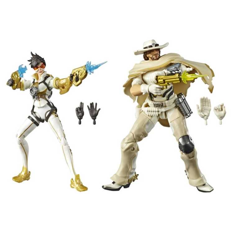 Tracer (Posh) & McCree (White Hat) - Hasbro (Overwatch) action figure collectible [Barcode 630509841356] - Main Image 3