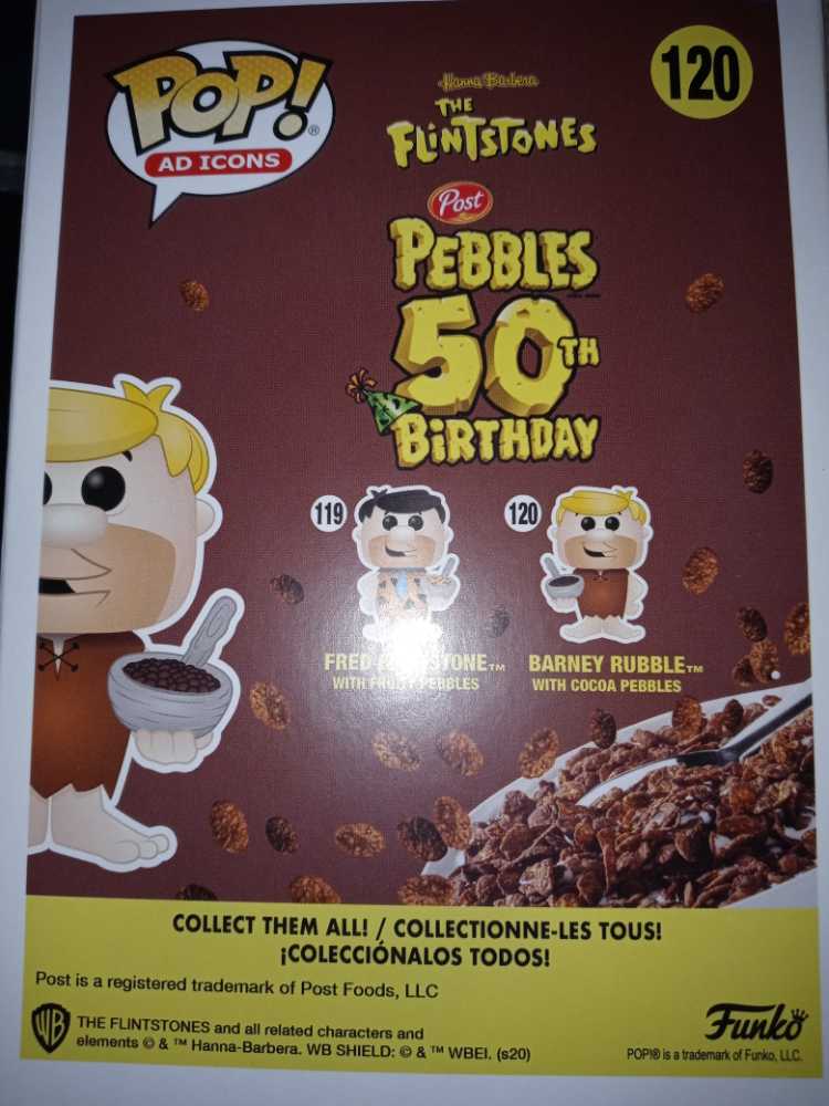 The Flintstones: Barney With Cocoa Pebbles Cereal #120 - Funko (The Flintstones/Cocoa Pebbles) (The Flintstones/Cocoa Pebbles) action figure collectible [Barcode 889698538602] - Main Image 2