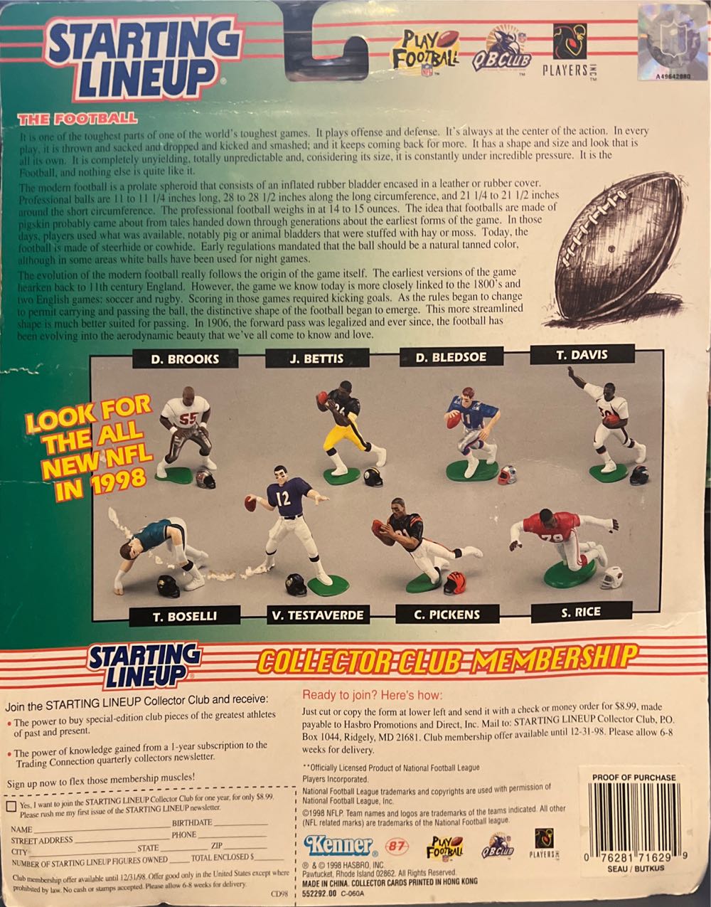 Starting Lineup Dick Butkus Bears & Junior Seau Chargers - Kenner action figure collectible [Barcode 076281716114] - Main Image 2