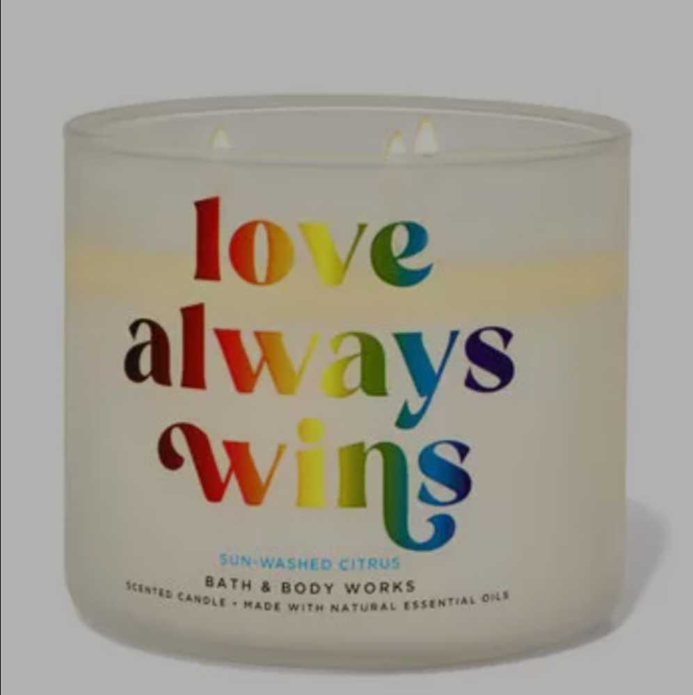CANDLE: Pride Month Bath & Body Works Love Always Wins - Bath & Bodyworks Candle (Pride Month Candle) action figure collectible [Barcode 667554752146] - Main Image 3