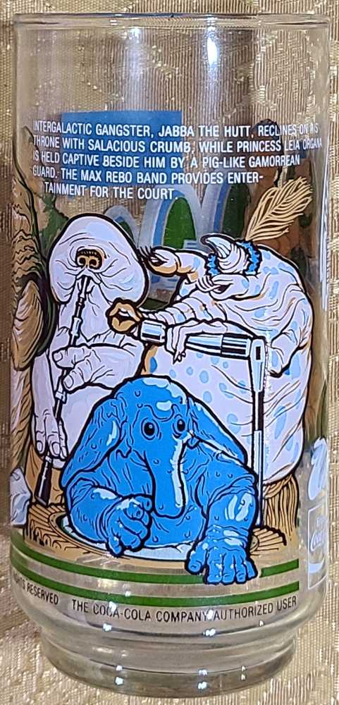 Glasses Star Wars : Burger King Return Of The Jedi - Jabba The Hut  ROTJ - Burger King Corporation (Star Wars Episode VII Return of the Jedi) action figure collectible - Main Image 3