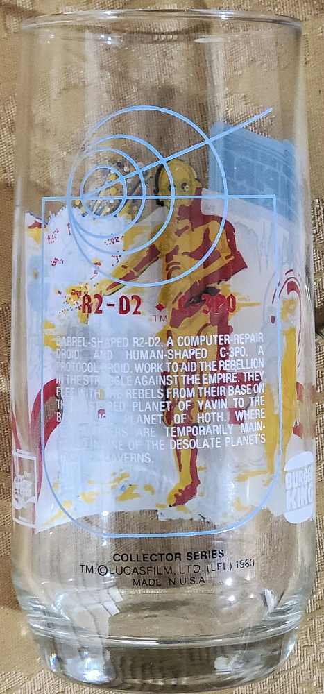 Glasses Star Wars : Burger King Empire Strikes Back- R2-D2 and C-3PO  ESB - Burger King Corporation (Star Wars Episode V Empire Strikes Back) action figure collectible - Main Image 2