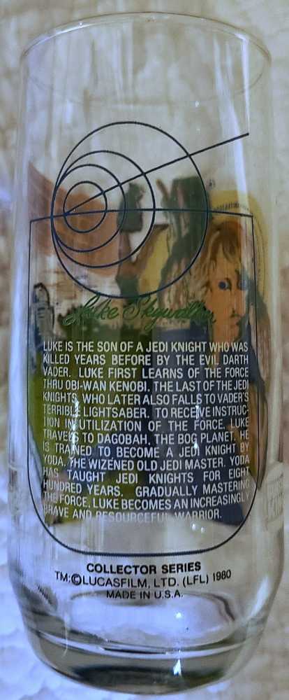 Glasses Star Wars : Burger King Empire Strikes Back - Luke Skywalker ESB - Burger King Corporation (Star Wars Episode V Empire Strikes Back) action figure collectible - Main Image 2