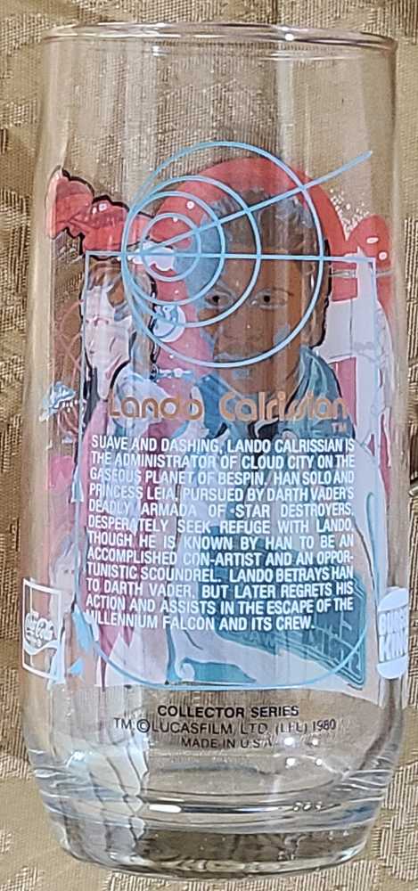 Glasses Star Wars : Burger King Empire Strikes Back- Lando Calrission  ESB - Burger King Corporation (Star Wars Episode V Empire Strikes Back) action figure collectible - Main Image 2