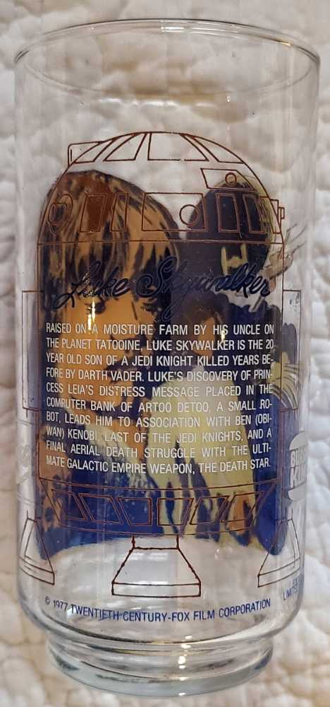 Glasses Star Wars : Burger King A New Hope - Luke Skywalker ANH - Burger King Corporation (Star Wars Episode IV A New Hope) action figure collectible - Main Image 2