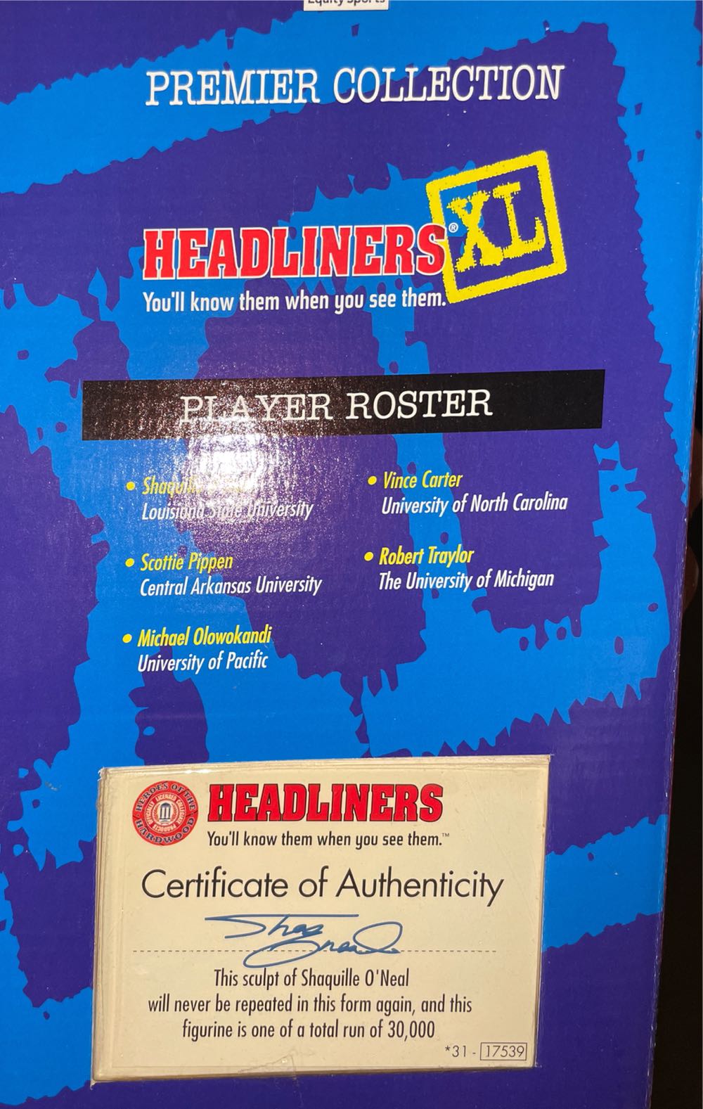 Xl Vince Carter North Carolina Tar Heels Headliner Xl Basketball Headliners Xl Limited Edition 20000  action figure collectible [Barcode 608326283000] - Main Image 2